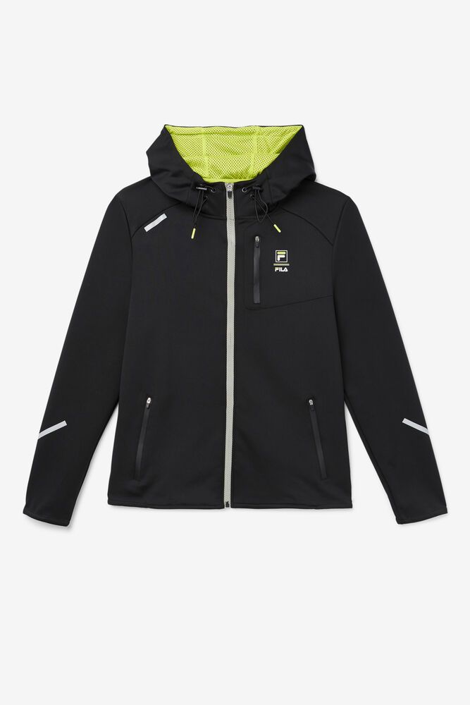 Fila Bunda Panske Coulty Tech Hoodie Čierne - IXGKS9476